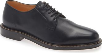 Brunello Cucinelli Leather Derby in C101 Black at Nordstrom, Size 10Us