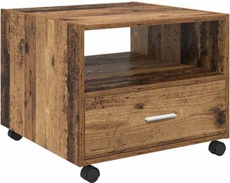 vidaXL Mesa De Caf&eacute; Con Caj&oacute;n Madera Envejecida 55 X 55 X 45cm Vidaxl