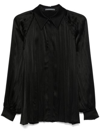 Alberta Ferretti Camicia plissettata - Nero