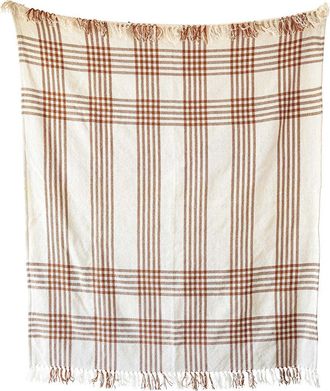Foreside Home And Garden Plaid Outdoor Picnic Blanket Rust Polyester in Red at Nordstrom