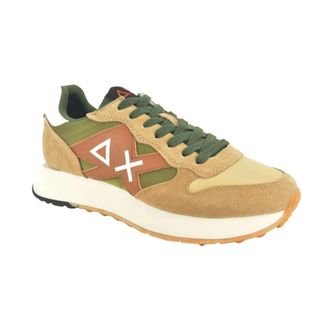 Sun 68 Beige Kakki Runner Stijlvol Modern Tapijt - Heren - Schoenen - Beige - Maat: 41 EU