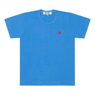 Comme Des Gar&ccedil;ons Color Series T-Shirt Small Red Heart Emblem Blue AZ-T314-051-1