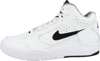 Nike Mens Air Flight Lite Mid Sneaker, White Black, 10 UK