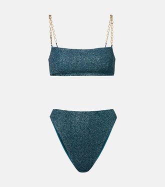 Oséree Oséree Lumière O Chain lamé bikini