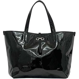 Ferragamo Patent Leather Tote Bag (Pre-Owned)