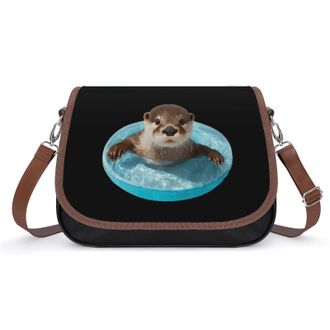 Generic Otter in Swim Ring Fashion Womens Crossbody Bags Novelty Handbag Shoulder Bag Purse