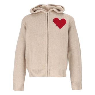 MC2 Saint Barth Kyla Vest met Capuchon - Dames - Truien - Beige - Maat: M Wol