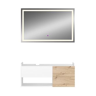 Vicco Conjunto De Muebles De Ba&ntilde;o Alf, Blanco, 2 Piezas
