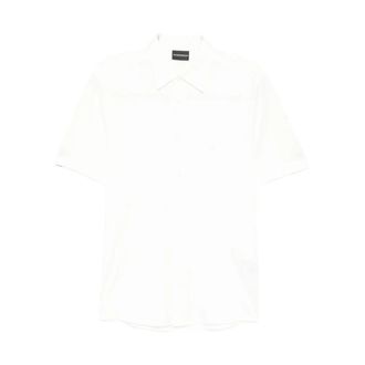 Emporio Armani Camisa MC Logo Bordado - Heren - Polos - Wit - 2XL - Tops