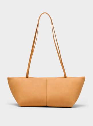 Maeden Womens Boulevard elongated nubuck leather shoulder bag