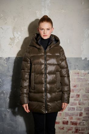 Hailys Steppjacke HAILYS LS N JK La44ra, Damen, Gr. L, mocha, Web, Obermaterial: 100% Polyamid, unifarben, Po-bedeckend, Jacken Steppjacke