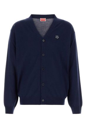 Kenzo Navy Blue Logo Cardigans