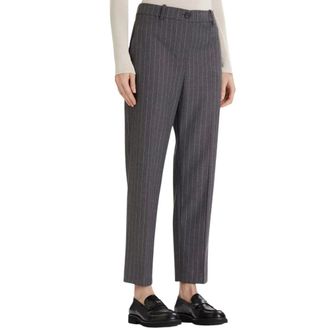 Tommy Hilfiger Cropped Trousers, female, Gray, Size: XL Slim Straight Pant