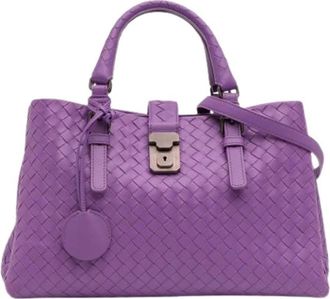 Bottega Veneta Pre-owned Handbags, female, Purple, Size: ONE SIZE Pre-owned Leather Shoulder Bag