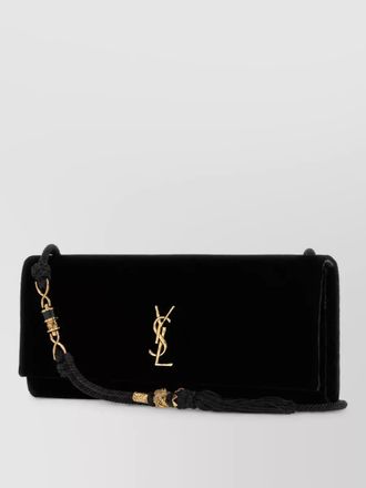 Saint Laurent na velvet clutch bag