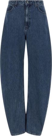 Rotate Draped Barrel Leg Jeans - female - ROTATE Birger Christensen - Loose Fit Jeans - Blue - W24 - Jeans