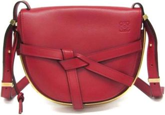 Loewe Tweedehands leren schoudertassen - Dames - Vintage Schoudertas - Rood - ONE Size - Leer - Vintage