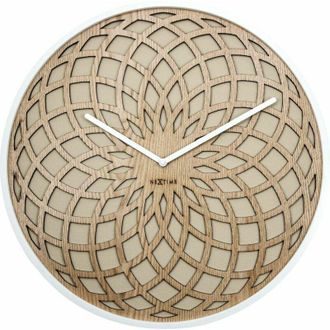NeXtime 3149BE orologio de orologio da tavolo o da parete de quarzo Cerchio Beige, White