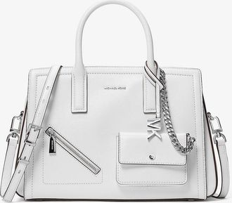Michael Kors Laila Medium Leather Satchel with Card Case