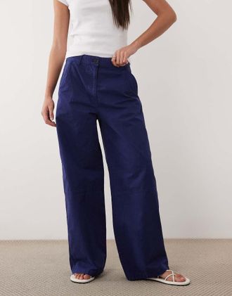 Arket Pantaloni cargo a fondo ampio blu navy-Neutro