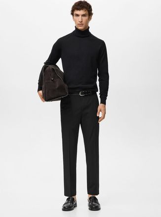 Mango Pantaloni Bologna cropped slim-fit nero - Uomo - 44 - MANGO MAN