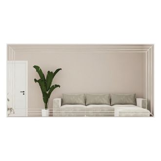 Dmora Espejo Roure, Forma Rectangular, Tipo De Pared, Estructura Transparente, 60x120h Cm Blanco