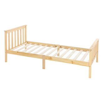 ML Design Cama infantil somier natural con cabecero y piecero 90x200cm