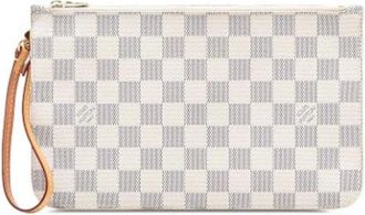 Louis Vuitton Pre-owned Clutches, female, White, Size: ONE SIZE Pre-owned Neverfull Pouch