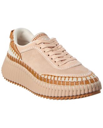 Chlo&eacute; Nama Leather & Suede Sneaker