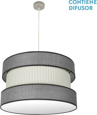 Fabrilamp Colgante bicolor modelo Home 3luces Niquel Regulable Fabrilamp