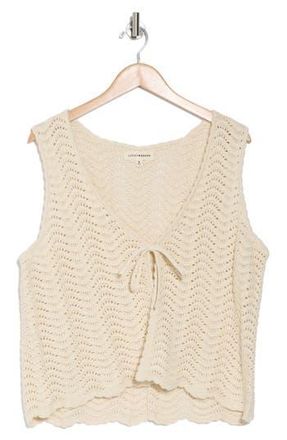 Lucky Brand Open Stitch Tie Vest in Birch at Nordstrom Rack, Size X-Large