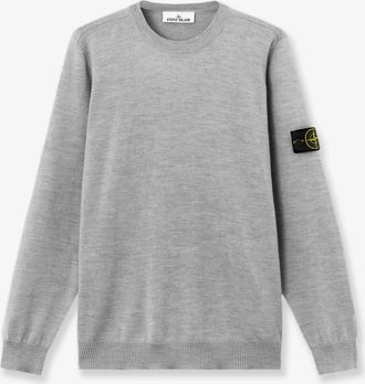 Stone Island Maglia in lana con patch logo laterale - STONE ISLAND - gender_Man