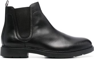 Tommy Hilfiger Rounded Chelsea Booties - men - Calf Leather/Calf Leather/Fabric/Rubber - 41 - Black