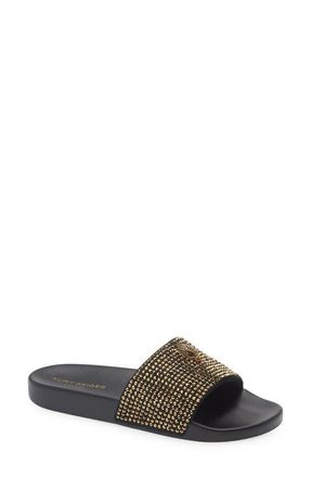 Kurt Geiger Meena Eagle Slide Sandal in Gold/Black at Nordstrom, Size 7.5Us