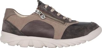 Ganter Comfortabele Wide Fit Sneaker - Dames - Sneakers - Beige - 42 EU - Leer - Schoenen