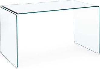 BIZZOTTO Scrivania iride Porta Pc Con Struttura In Vetro Trasparente 125 X 70 Cm Per Ufficio E Cameretta