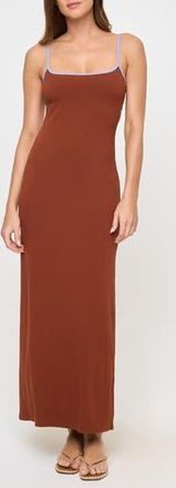 L*Space Jordana Knit Cover-Up Maxi Dress in Tobacco/Veri Peri at Nordstrom Rack, Size X-Large
