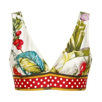Dolce & Gabbana Top in Seta Floreale - - Tops - Donna - Multicolore - S