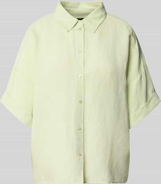 Boss Orange by Hugo Boss BOSS Orange Regular Fit Bluse aus Leinen-Viskose-Mix Modell BISENAS in Hellgruen, Gr&ouml;&szlig;e 44