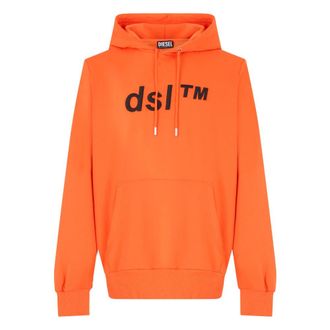 Diesel Hoodies, male, Orange, Size: XS Hoodie