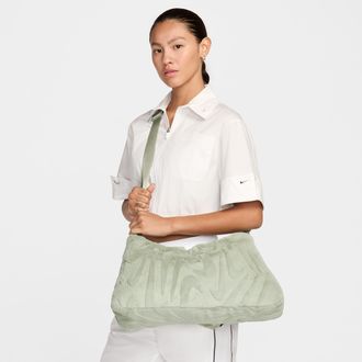 Nike Sportswear Faux Fur Tote (10L) in Green | FZ1323-370