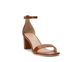 Lauren Ralph Lauren Logan Sandal Womens Sandals Deep Saddle Tan : 9.5 B - Medium, Leather