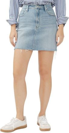 Silver Jeans Co Cutoff Denim Miniskirt in Indigo at Nordstrom, Size 25