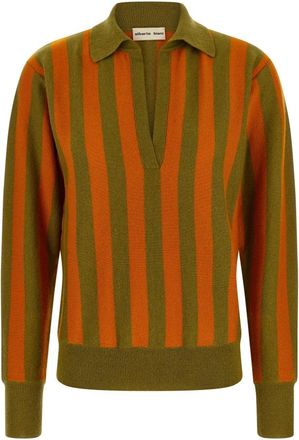 Alberto Biani Gestreepte Kasjmier Polo - Dames - Cashmere truien - Veelkleurig - M - Kasjmier - Truien & Vesten