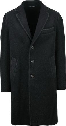 Circolo 1901 Single-Breasted Coat - Heren - Mantel - Zwart - M - Wol - Jassen