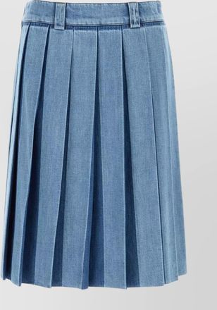 Miu Miu denim pleated skirt
