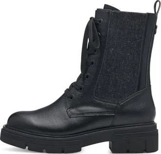 Marco Tozzi Klassieke zwarte veterschoenen - Dames - Veterlaarzen - Zwart - 36 EU - Schoenen