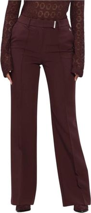 Aaiko Chantalle Rpes 345 Wijde Broek - Dames - Broeken - Bruin - Maat: L Zijde
