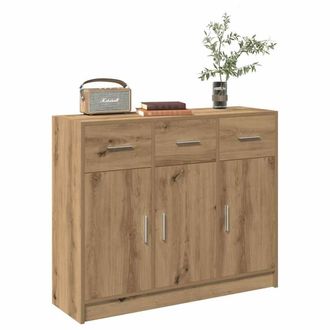 Berkfield Home Sideboard Artisan Oak 91x28x75 cm Engineered Wood in Brown | Size: 91 x 28 x 75 cm