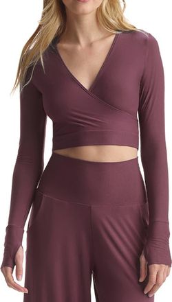 Commando Butter Thumbhole Faux Wrap Top in Mink at Nordstrom Rack, Size X-Large